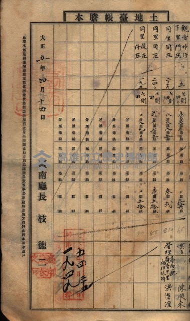 土地臺帳謄本綴入帳藏品圖，第102張