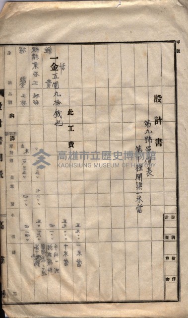 林德官土地區劃整理關係
（林德官、五塊厝關係－九之九）藏品圖，第116張