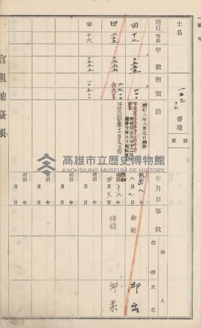 小港庄官租地臺帳藏品圖，第12張