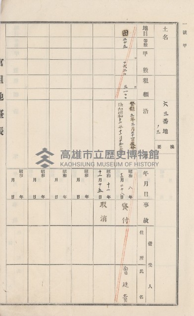 美濃庄官租地臺帳（二冊之內第一號）藏品圖，第12張