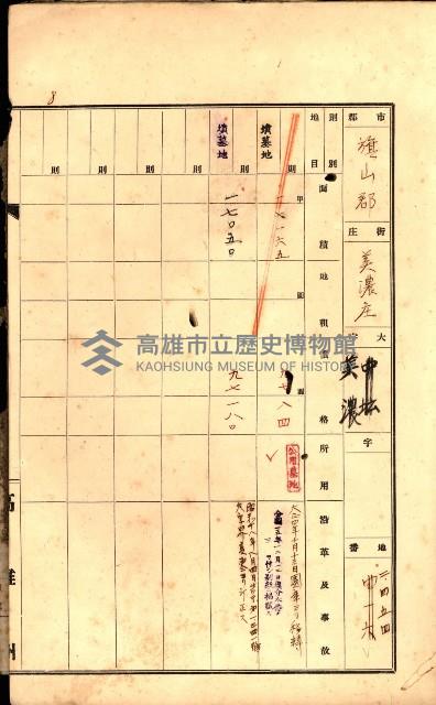 州有墓地臺帳（旗山郡）藏品圖，第12張