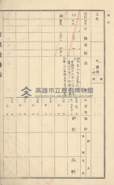 旗山街官租地臺帳（二冊之內第一號）藏品圖，第12張