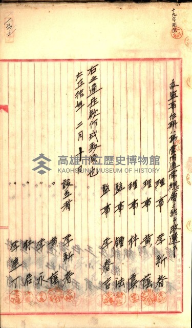 產業組合登記囑託書類綴入帳
（申產第拾號）藏品圖，第252張