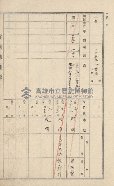 美濃庄官租地臺帳（二冊之內第一號）藏品圖，第52張