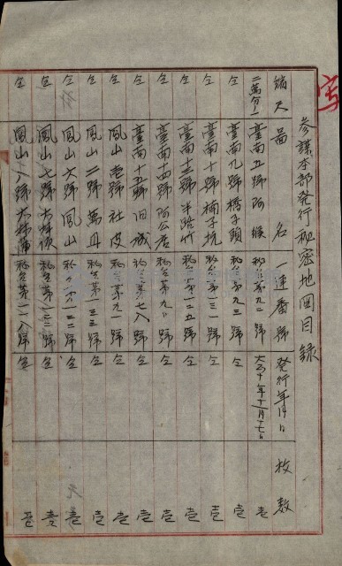 祕密地圖ニ關スル書類（高雄州）藏品圖，第53張