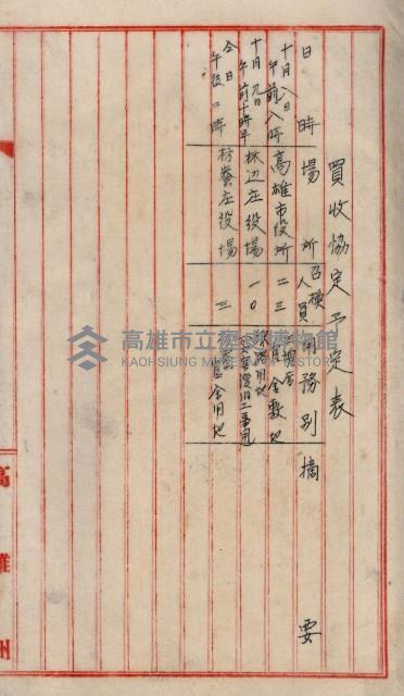 鐵道部買收用地（三塊厝、枋寮、佳冬）
（鐵道部十八之十一）藏品圖，第52張