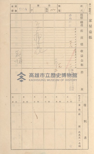 鳳山郡林園庄林子邊家屋臺帳（二冊之內第二號）藏品圖，第52張