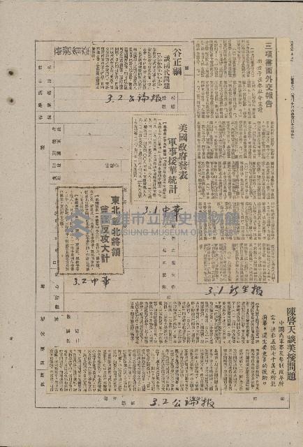 國際國內記事剪報集藏品圖，第170張