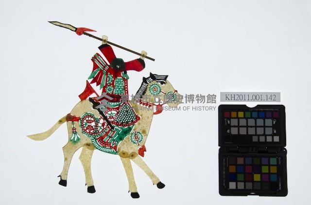 皮影戲偶女騎-女將騎馬（偶身）藏品圖，第1張
