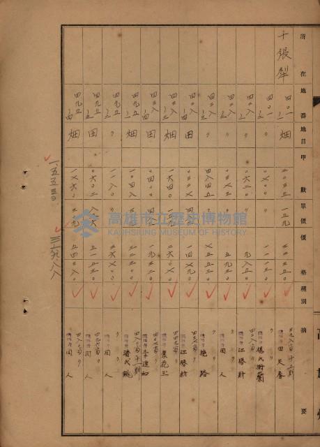 旗山郡（官有地價格一筆限調書）藏品圖，第141張