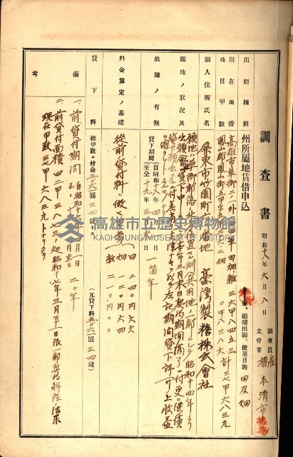 州有地貸付綴（高雄市）藏品圖，第43張