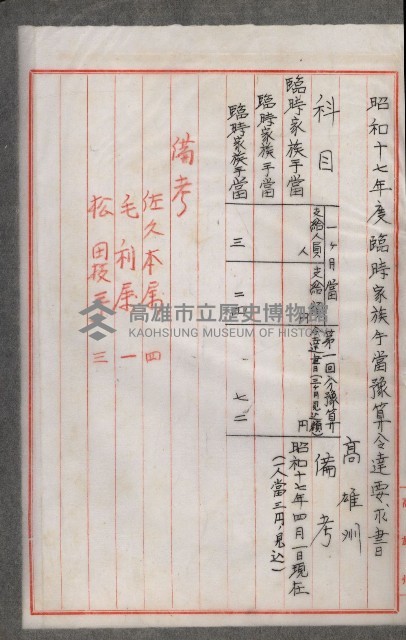官有地整理費豫算關係書類
（地理系）藏品圖，第42張