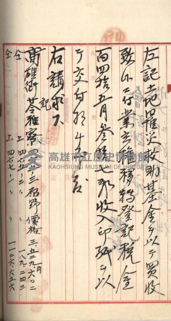 州財產－罹災救助基金所屬地ニ関スル登記原議書
（罹災救助－二十之五）藏品圖，第293張