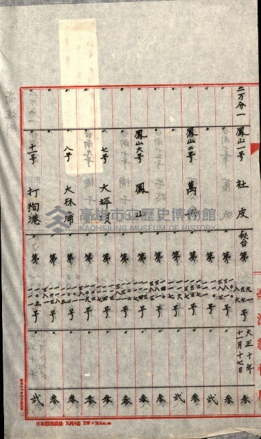 祕密地圖ニ關スル書類（高雄州）藏品圖，第799張