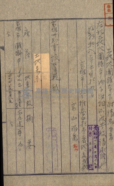 土地地圖謄本請求書（高雄州）藏品圖，第192張