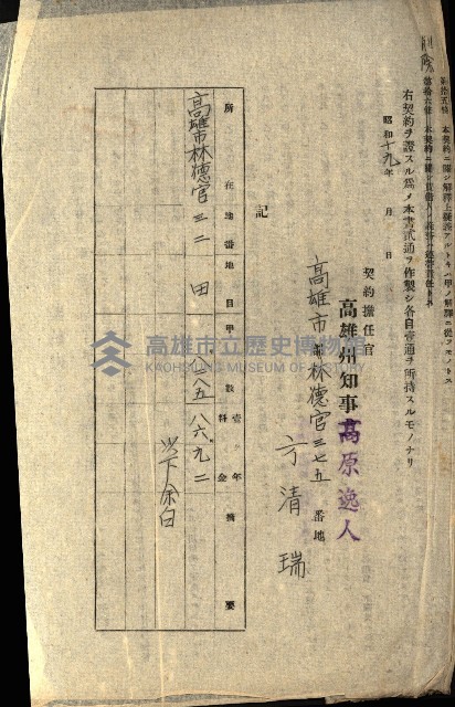 州有地貸付綴（高雄市）藏品圖，第197張