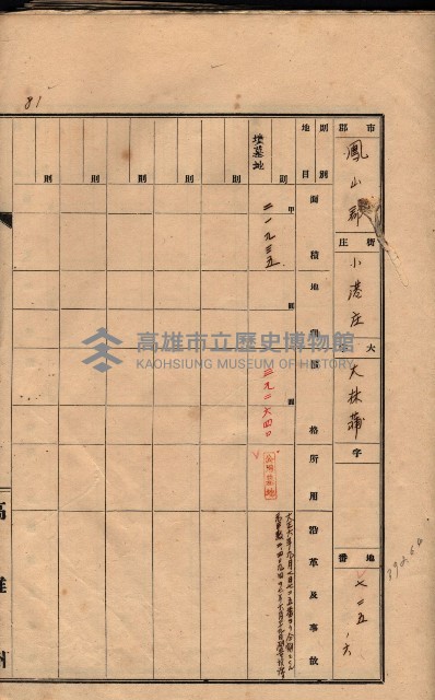州有墓地臺帳（鳳山郡）藏品圖，第92張