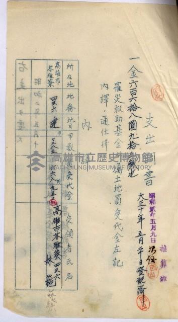 登記料整理簿（地理系）藏品圖，第93張