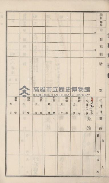 杉林庄官租地臺帳（二冊之內第二號）藏品圖，第182張