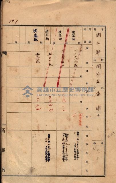 州有墓地臺帳（岡山郡）藏品圖，第182張