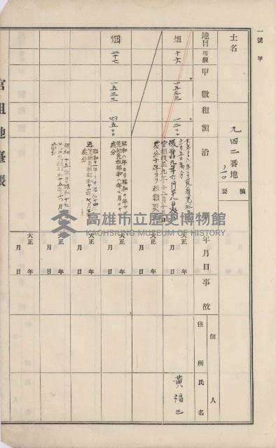 美濃庄官租地臺帳（二冊之內第二號）藏品圖，第182張