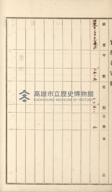 岡山街、楠梓庄官租名寄帳（十六冊之內第四號）藏品圖，第82張