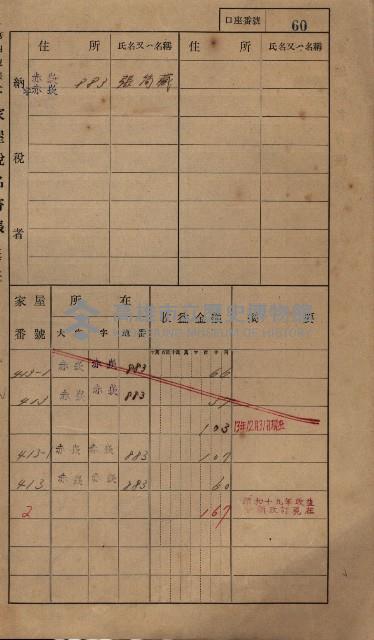 高雄州鳳山郡大寮庄赤崁家屋稅名寄帳
（三冊之內第一號）藏品圖，第82張