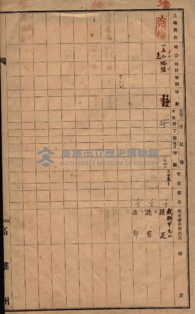 林德官、五塊厝宿舍用地買收調書
追加買收－州有財產
（林德官、五塊厝關係－九之一）藏品圖，第82張