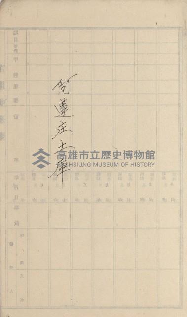 阿蓮庄官租名寄帳（十六冊之內第七號）藏品圖，第32張