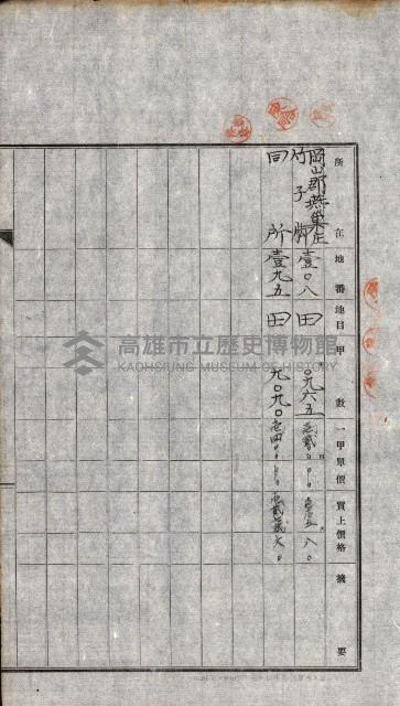 土地賣渡承諾書綴－完結
（阿公店溪治水工事用地－第一回買收）藏品圖，第32張