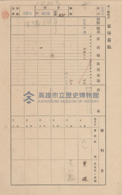 鳳山郡林園庄港子埔家屋臺帳（三冊之內第二號）藏品圖，第32張