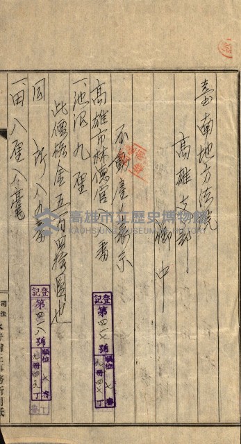 登記關係雜件綴－抵當權拋棄証書並其他
（買收關係－卅八之八）藏品圖，第32張