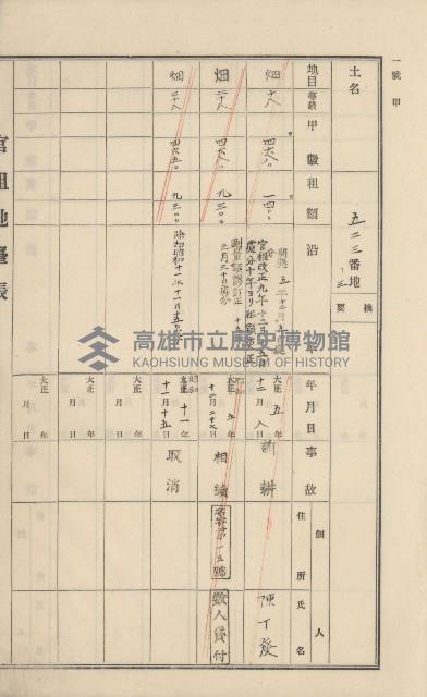 美濃庄官租地臺帳（二冊之內第二號）藏品圖，第32張