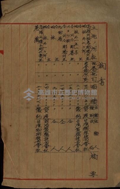 貸渡（旗山、恆春郡－被許可人赤司初太郎）藏品圖，第273張