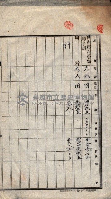 州買收地調書－登記濟証綴
（左營、埤子頭、前峰尾、內惟）藏品圖，第572張