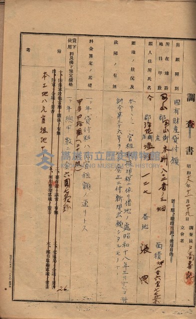 國有財產貸付許可綴（高雄州岡山郡）藏品圖，第172張