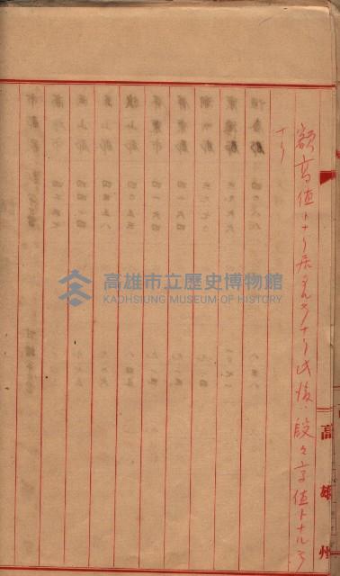 州所屬地貸下料算出基礎調
（其之他－十三之一）藏品圖，第72張