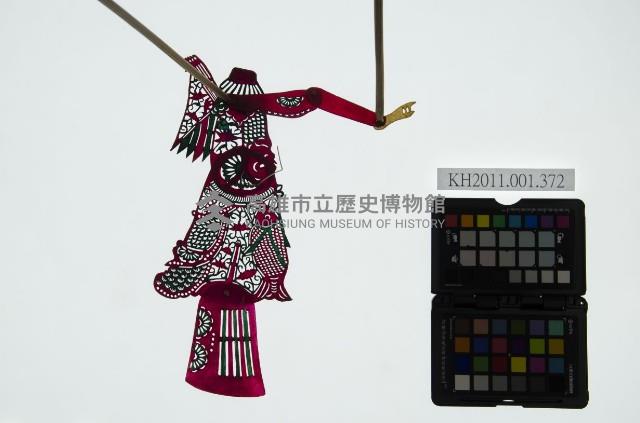 皮影戲簽桿立身偶-女將（偶身）藏品圖，第1張