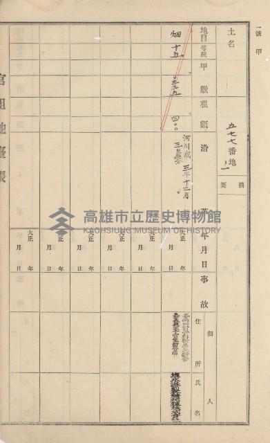 杉林庄官租地臺帳（二冊之內第二號）藏品圖，第270張