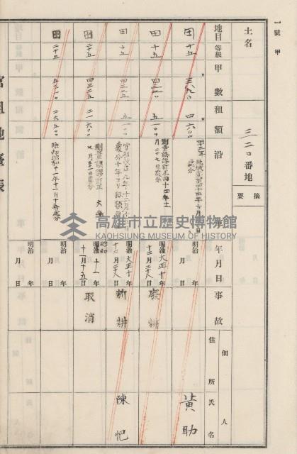 旗山街官租地臺帳（二冊之內第二號）藏品圖，第170張
