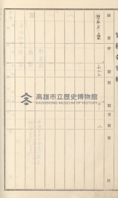 旗山街官租名寄帳（二之一）藏品圖，第171張