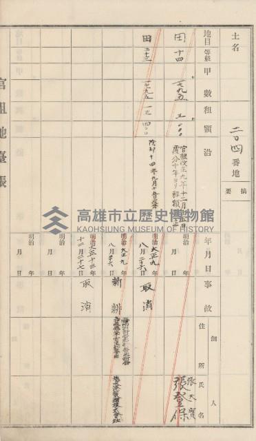 杉林庄官租地臺帳（二冊之內第二號）藏品圖，第70張