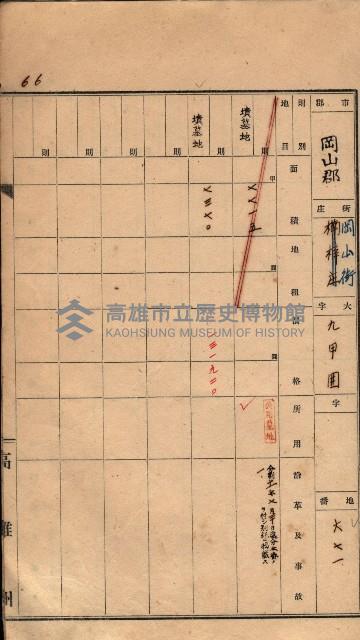 州有墓地臺帳（岡山郡）藏品圖，第70張