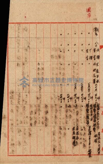 州費國庫所屬建物戰時災害被害關係書類綴
（地理系）藏品圖，第70張