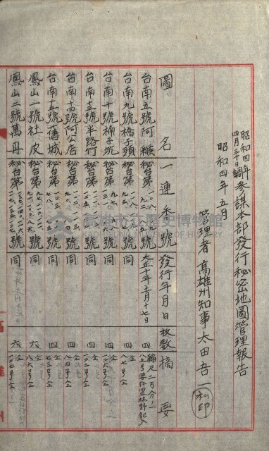 祕密地圖ニ關スル書類（高雄州）藏品圖，第231張