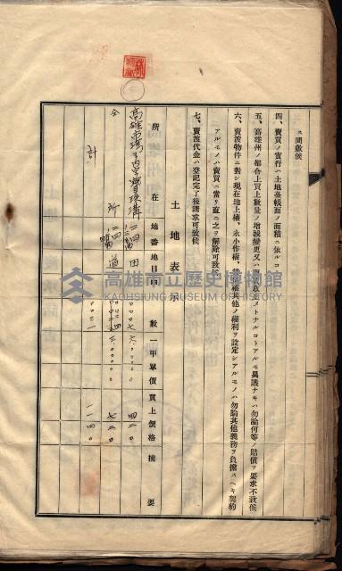 高雄工業學校賣渡承諾書
（買收關係－卅八之十三）藏品圖，第30張