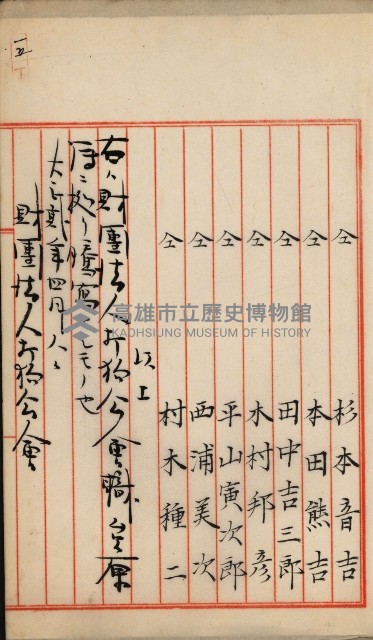 法人登記申請書附屬書類綴込帳
（申法第參號）藏品圖，第30張