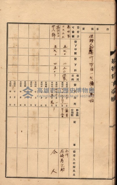 州所屬建物貸下臺帳（高雄州）藏品圖，第30張