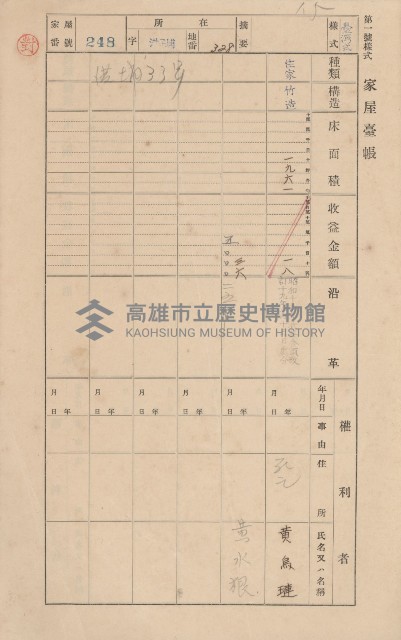 鳳山郡林園庄港子埔家屋臺帳（三冊之內第二號）藏品圖，第30張