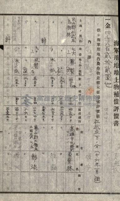 海軍用地水道敷地買收綴藏品圖，第212張